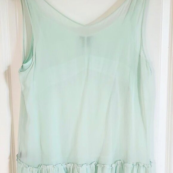 2 piece sheer flowy silk top - Picture 2 of 4